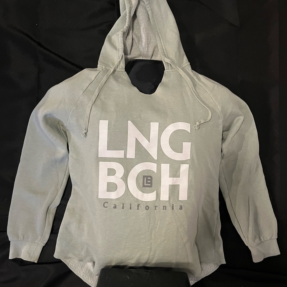 Distressed hoody - Long Beach California Soft & Plush